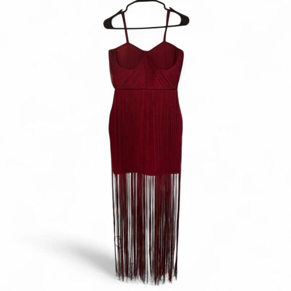 Fashion Nova Red fringe Dress - Picture 1 of 7